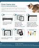 Large Small Dog and Cat Screen Door, Lockable Self-Closing Function, Sturdy Pet Door Easy Safe Freely Enter House Outdoor Window