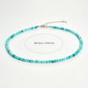 Yumfeel Bohemian Colorful Natural Stone 4mm Round Beads Necklaces Women Summer Friendship Neck Jewelry Fashion Vacation Chokers