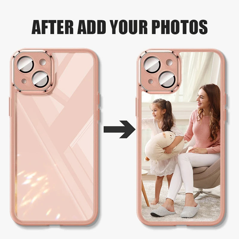 Personalized DIY Customized Name Photo Phone Case For iPhone 16 15 Pro Max 14 13 12 Pro 11 Shockproof Soft Silicone TPU Cover