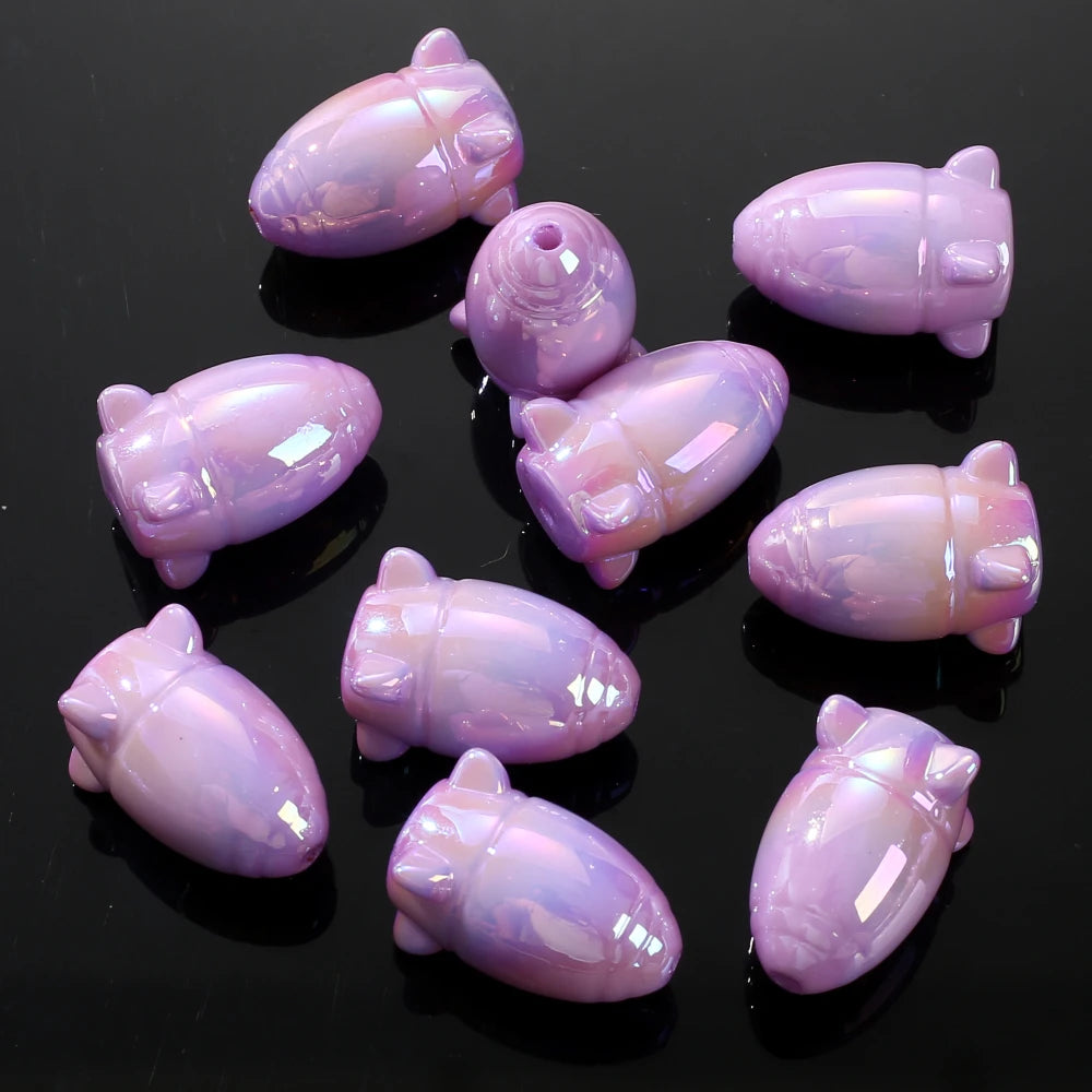 30Pcs Luminous Acrylic Beads 15mm Pentagram Loose Beads For Glow In The Dark Jewelry Making DIY Bracelet Necklace Earring