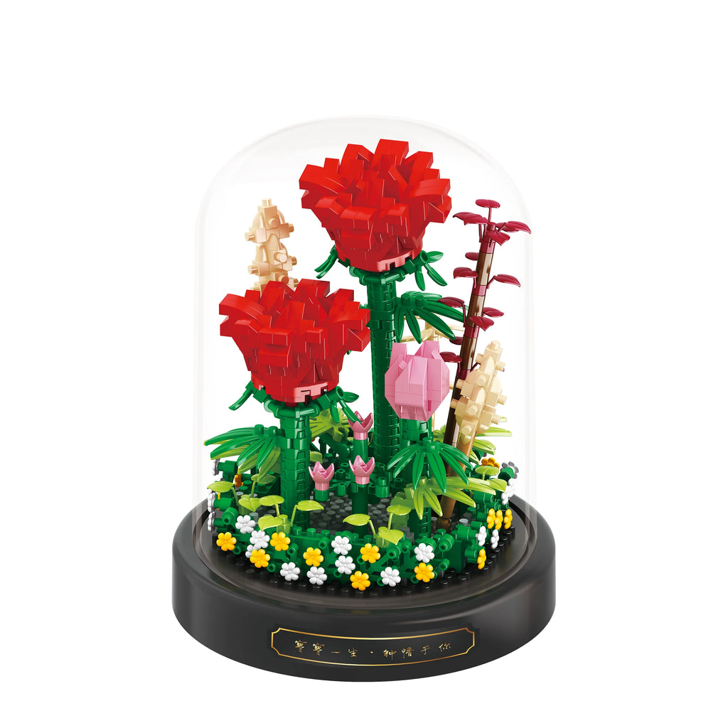 Eternal Life Flowers Building Blocks Micro Flower Mini Bricks Particles Home Decoration Assembling Puzzle Toy Girls Kids Gifts