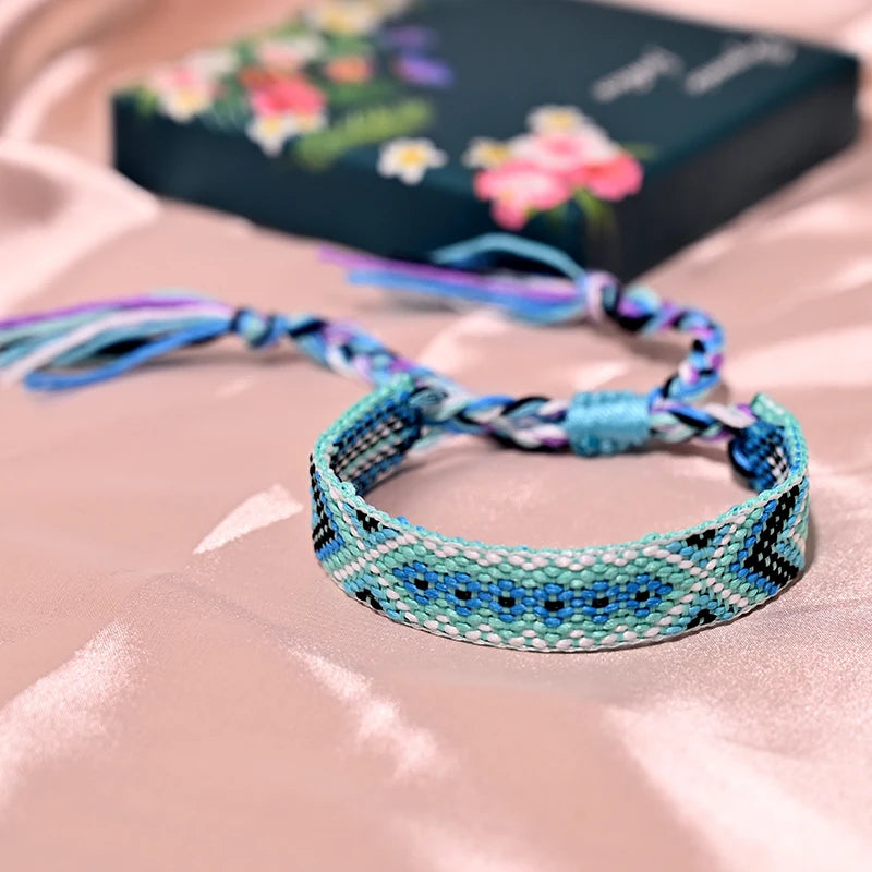 12 Colors Bohemia Friendship Tassel Bracelet for Women Fashion Cotton Rope Weaveing Summer Beach Boho Girl Bracelets