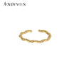 ANDYWEN 925 Sterling Silver Gold Twist Chain Resizable Rings Women Fine Jewelry 2021 Fine Jewelry Clips Party Circle Luxury Jewe