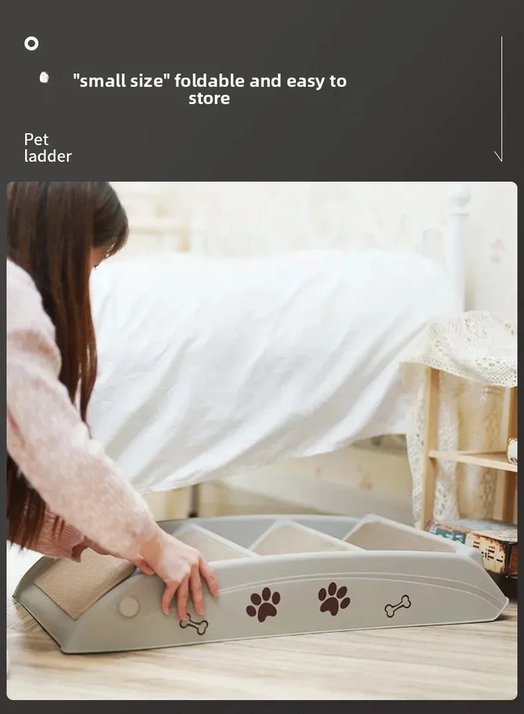 Folding Pet Stairs for Small and Medium Dogs Non-Slip Climbing Steps Easy Access Ramp for Pets Safe and Convenient Indoor