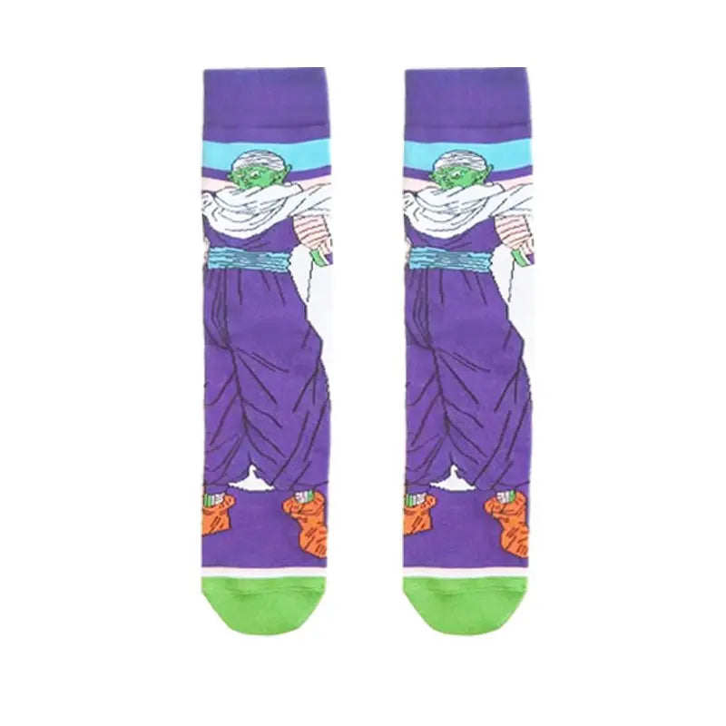 New 1 pair of Bandai cartoon men's and women's socks cartoon personality skateboard socks anime mid tube cotton neutral socks