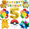 Pokemon Birthday Party Supplies Pikachu Party Decorations Foil Balloons Blowouts Tableware Plate Napkin Baby Shower Supplies Toy