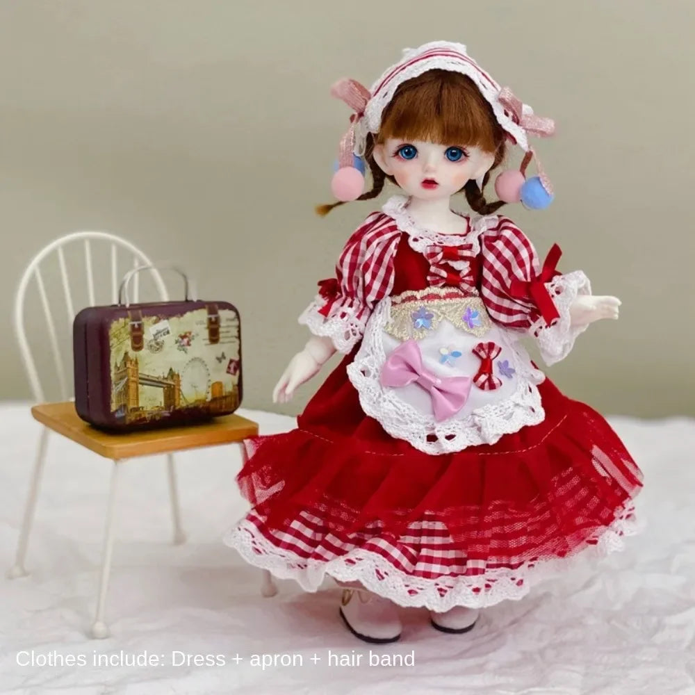 New Elegant 30cm Doll Clothes Pretty Casual Doll Dress Cute 1/6 BJD Doll Outfit Set
