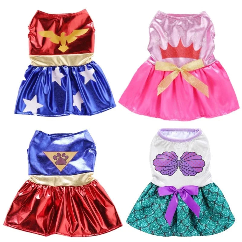 Dog Dress Puppy Luxury Skirt Summer Pet Princess Clothes Sweet Dog Clothes for Small Dogs Pet Floral Dog Skirt Fancy Cat Dress