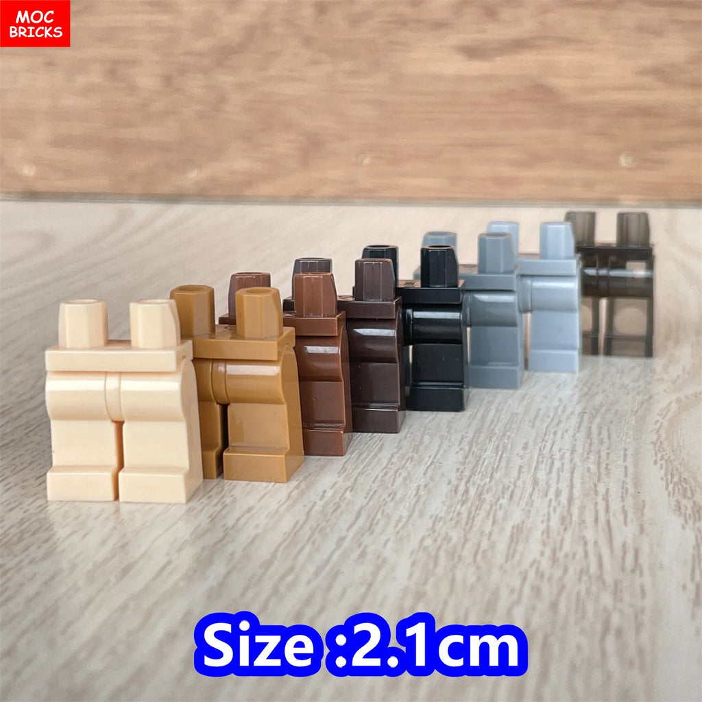 8pcs/lot MOC Bricks Blank Pants legs Body Wear Figure Accessory Assembled Building Blocks Toy Kids Plastic Dolls