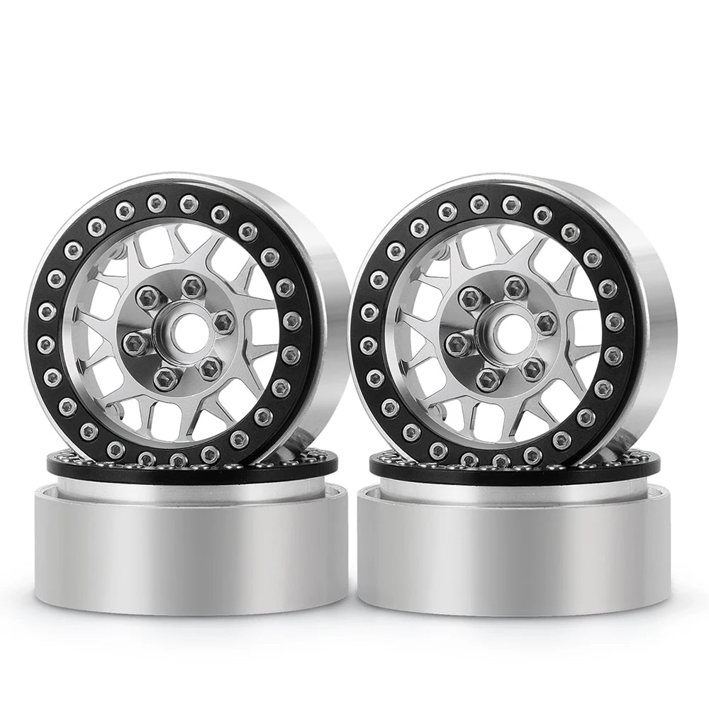 AXSPEED 4Pcs Metal 1.9"/2.2inch Beadlock Wheel Rims 25/35mm for Axial SCX10 Wraith TRX-4 D90 1/10 RC Crawler Car Upgrade Parts
