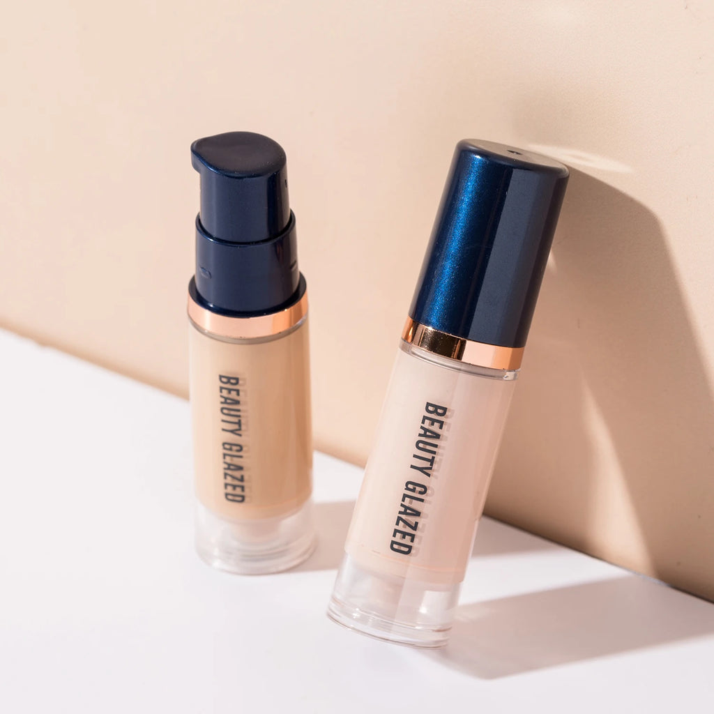 Beauty Glazed 6 Color Liquid Foundation Concealer - Full Coverage, Long-Lasting, Waterproof, Natural Effect,