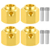 AXSPEED 4PCS Brass 12MM Wheel Hex Drive Adapter Extended 5/8/9/10/11/12/15/20mm for 1/10 RC Crawler Car TRX4 TRX6 Parts