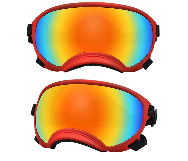 ATUBAN Dog Goggles Anti UV Strong Impact Resistance Adjustable Elastic Puppy Large Breed Dog Goggles Breathable Pet Sunglasses