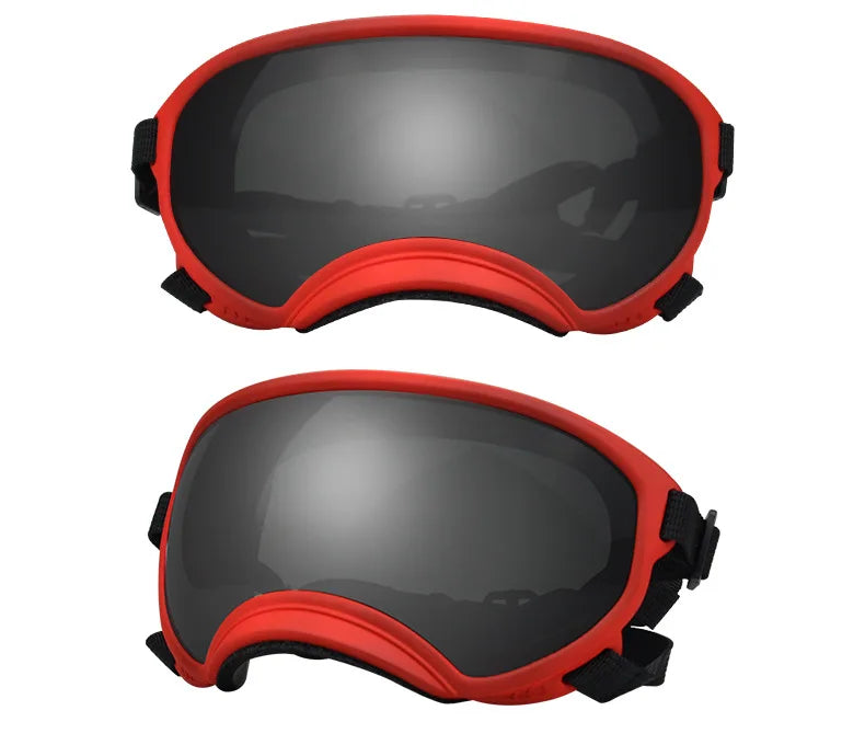 ATUBAN Dog Goggles Anti UV Strong Impact Resistance Adjustable Elastic Puppy Large Breed Dog Goggles Breathable Pet Sunglasses