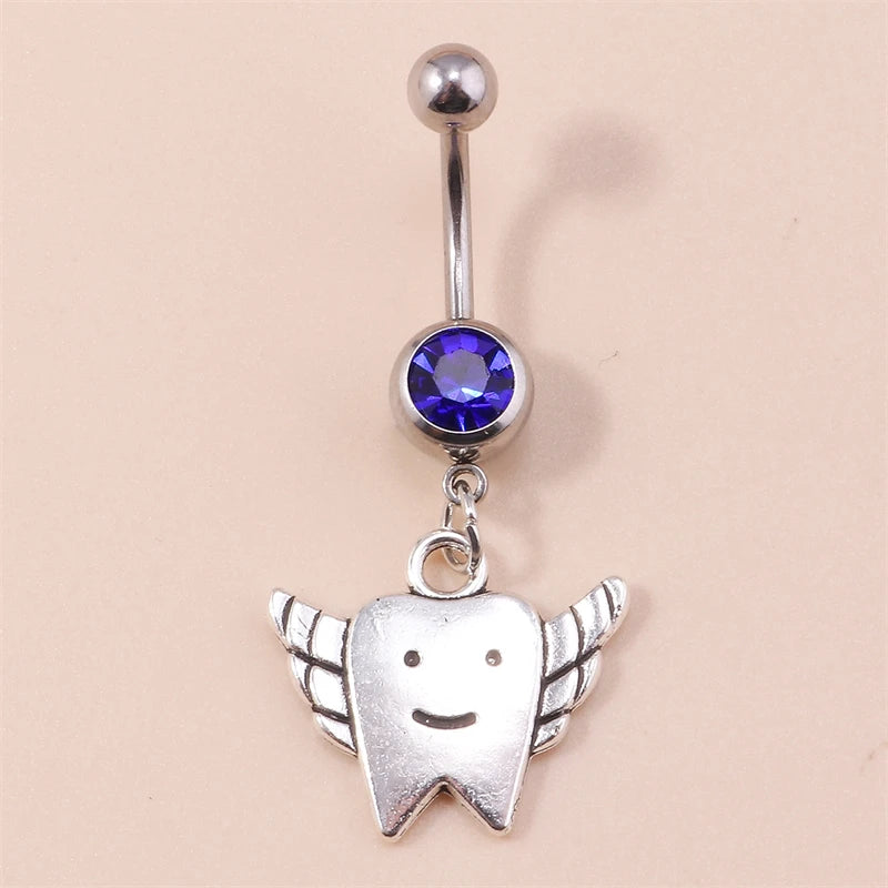 Fashion Fruit Cherry Belly Button Rings Sexy Navel Rings Belly Piercing Body Jewelry for Women Girl Party Holiday Jewelry Gifts