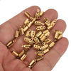 50pcs Stainless Crimp End Beads Caps Leather Cord Clip Tip Fold Crimp Bead Bracelet Connectors for Jewelry Making Bulk Wholesale