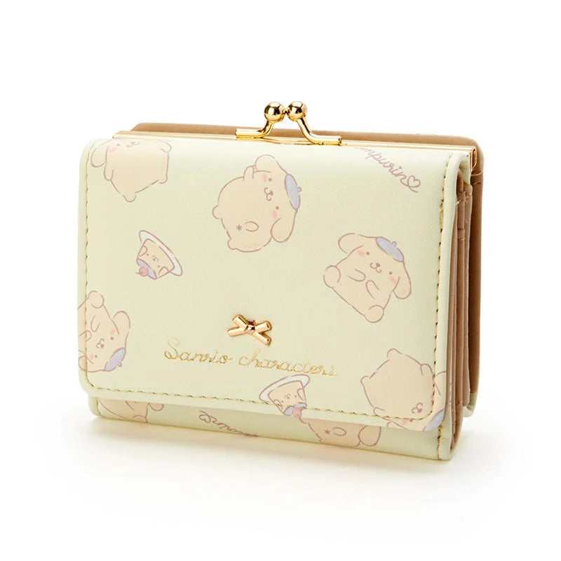 MINISO Kawaii Hello Kitty Wallet Keychains Sanrio Pochacco My Melody ACGN Cards Bag Kuromi Coin Anime Bag