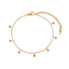 Blingbing Trendy 3mm 3A Zircon Cubic Zirconia Tennis Chain Anklets Leg Bracelets For Woman Stainless Steel Bracelet On the Leg