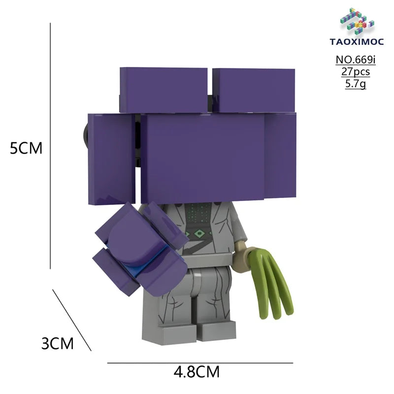 2024 New Skibidi Toilet Men vs. Monitor Building Blocks Super Titan TV Man Sound Man Children's Toy Birthday Building Block Gift