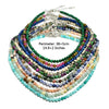 Yumfeel Bohemian Colorful Natural Stone 4mm Round Beads Necklaces Women Summer Friendship Neck Jewelry Fashion Vacation Chokers