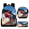 3pcs/set Spider Man Students Backpack Pencil Case Messenger Bag Wear-resistant Lightening Breathable Waterproof Schoolbag