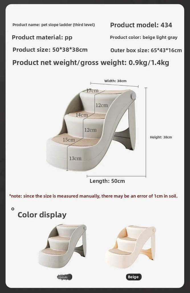 Folding Pet Stairs for Small and Medium Dogs Non-Slip Climbing Steps Easy Access Ramp for Pets Safe and Convenient Indoor