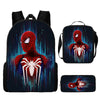 3pcs/set Spider Man Students Backpack Pencil Case Messenger Bag Wear-resistant Lightening Breathable Waterproof Schoolbag