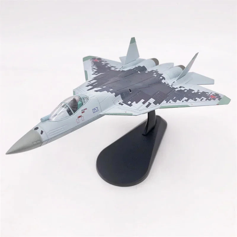 1/100 Scale Diecast Metal Alloy Airplane Model Russian SU57 Aircraft Model Su-57 Plane Model Toy Adult boys Souvenir