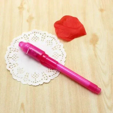 4pcs/lot Drawing Invisible Ink Pen Luminous Light Pen Magic Purple 2 In 1 UV Black Light Combo Learning Education Toys For Child