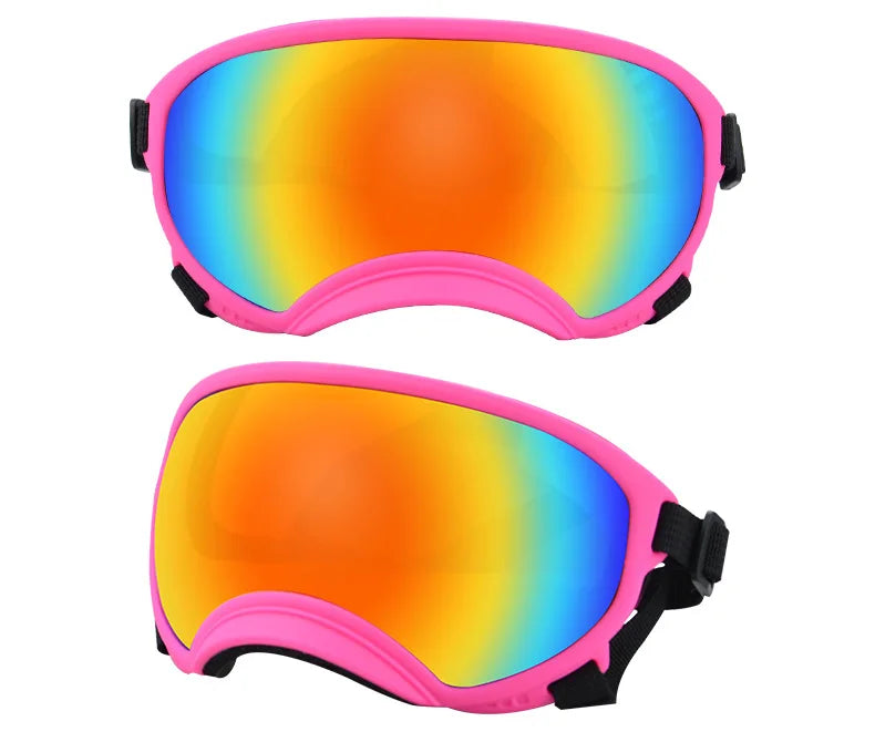 ATUBAN Dog Goggles Anti UV Strong Impact Resistance Adjustable Elastic Puppy Large Breed Dog Goggles Breathable Pet Sunglasses