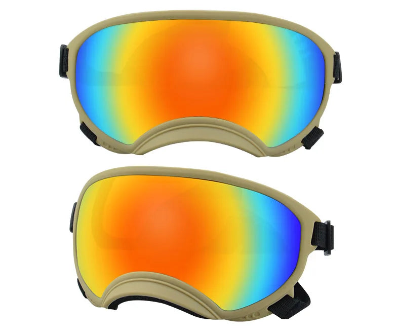 ATUBAN Dog Goggles Anti UV Strong Impact Resistance Adjustable Elastic Puppy Large Breed Dog Goggles Breathable Pet Sunglasses