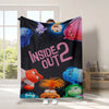 2024 New Inside Out 2 Plush Blanket Emotional Figures Summer Winter Flannel Blanket Soft Cozy Throw Sofa Bed Kids Birthday Gift