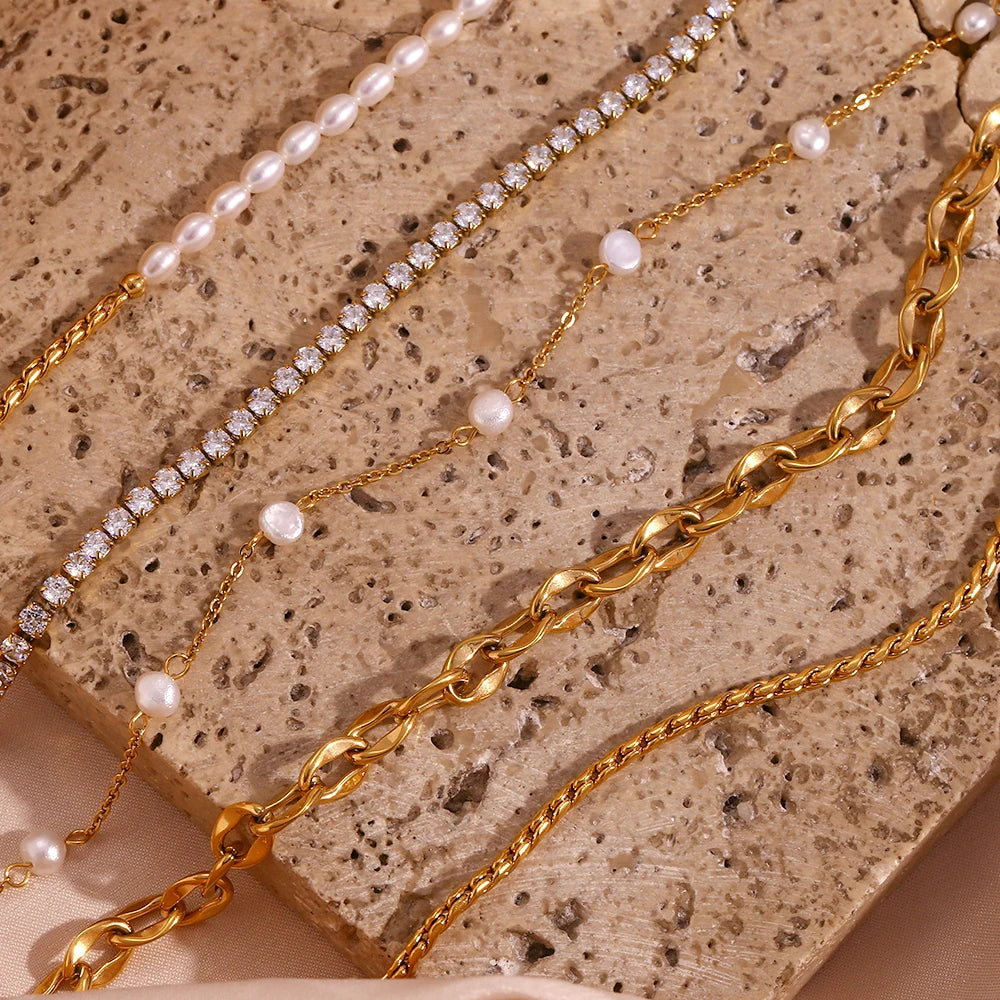 Blingbing Trendy 3mm 3A Zircon Cubic Zirconia Tennis Chain Anklets Leg Bracelets For Woman Stainless Steel Bracelet On the Leg