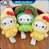 Kawaii Sanrio Hello Kitty Cos Broccoli Doll Anime Kids Toys Dopamine Creative Girls Backpack Pendant Student Car Doll Keychain