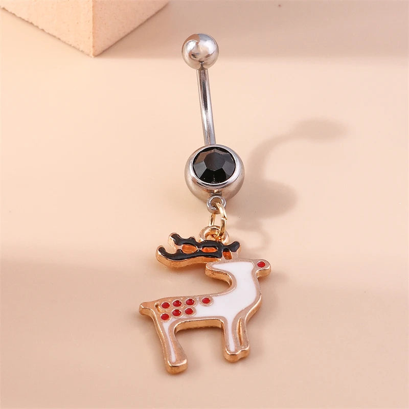 Fashion Fruit Cherry Belly Button Rings Sexy Navel Rings Belly Piercing Body Jewelry for Women Girl Party Holiday Jewelry Gifts