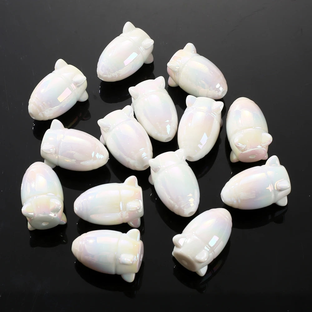 30Pcs Luminous Acrylic Beads 15mm Pentagram Loose Beads For Glow In The Dark Jewelry Making DIY Bracelet Necklace Earring