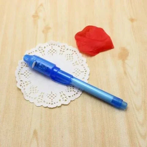 4pcs/lot Drawing Invisible Ink Pen Luminous Light Pen Magic Purple 2 In 1 UV Black Light Combo Learning Education Toys For Child