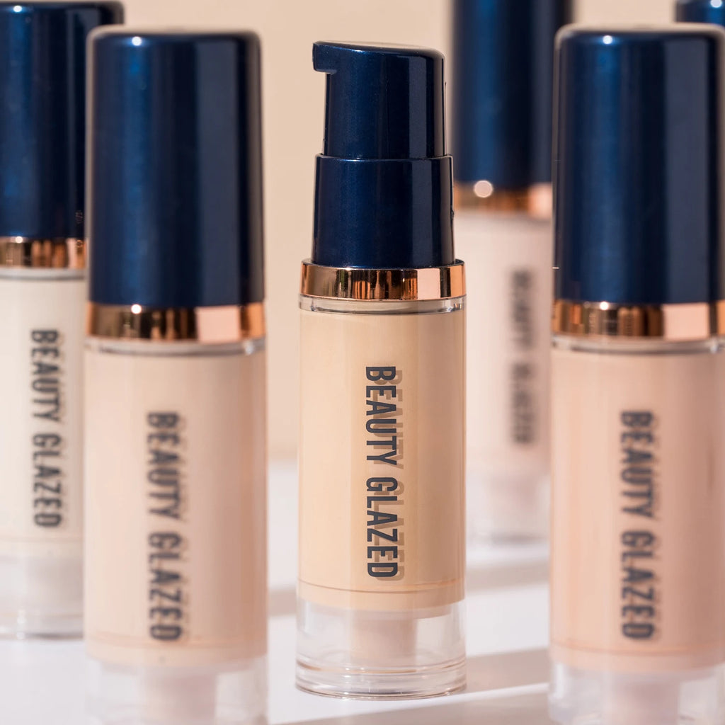 Beauty Glazed 6 Color Liquid Foundation Concealer - Full Coverage, Long-Lasting, Waterproof, Natural Effect,