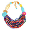 New Fashion Bohemian Statement Beads Necklace Handmade for Women Wedding Party Jewelry