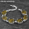 Vintage Oval Natural Jades Quartz Bracelet For Women Prong Natural Stone Amethysts Tiger Eye Lapis Lazuli Bracelets