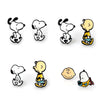 Cartoon Snoopy Women's Earrings Set Cartoon Cute Fashion Jewelry Earrings Hip Hop Creativity Funny Earrings Gifts