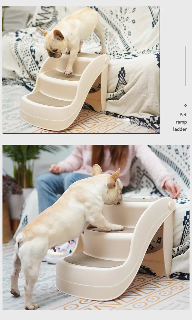 Folding Pet Stairs for Small and Medium Dogs Non-Slip Climbing Steps Easy Access Ramp for Pets Safe and Convenient Indoor