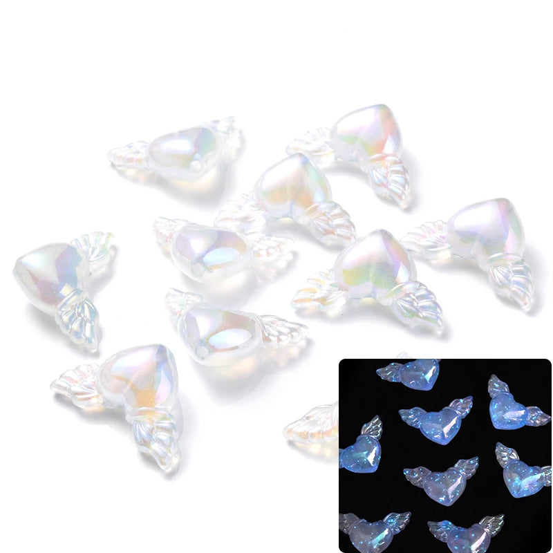 30Pcs Luminous Acrylic Beads 15mm Pentagram Loose Beads For Glow In The Dark Jewelry Making DIY Bracelet Necklace Earring
