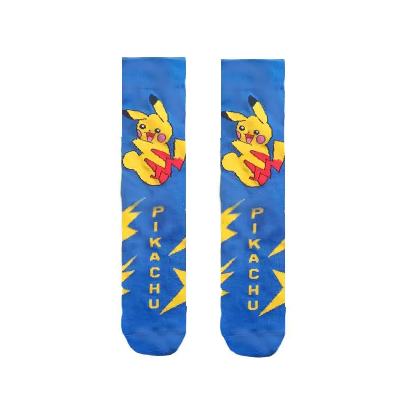 New 1 pair of Bandai cartoon men's and women's socks cartoon personality skateboard socks anime mid tube cotton neutral socks