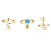 3Pcs Adjustable Toe Rings for Women Open African Toe Rings Summer Beach Foot Jewelry