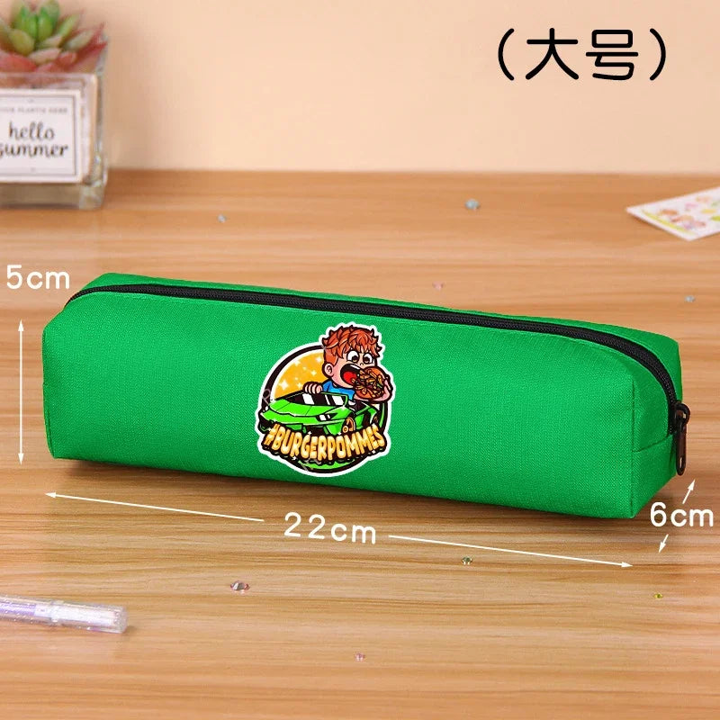 Burgerpommes Icrimax Pencil Case Boy Girl Cartoon Anime Stationery Bag Student Large Capacity Stationery Storage Bag School Gift
