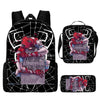 3pcs/set Spider Man Students Backpack Pencil Case Messenger Bag Wear-resistant Lightening Breathable Waterproof Schoolbag