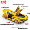 1:18 Lamborghini SIAN FKP 37 sports car Diecast Metal Alloy Model car Sound Light Pull Back Collection Kids Toy Gifts