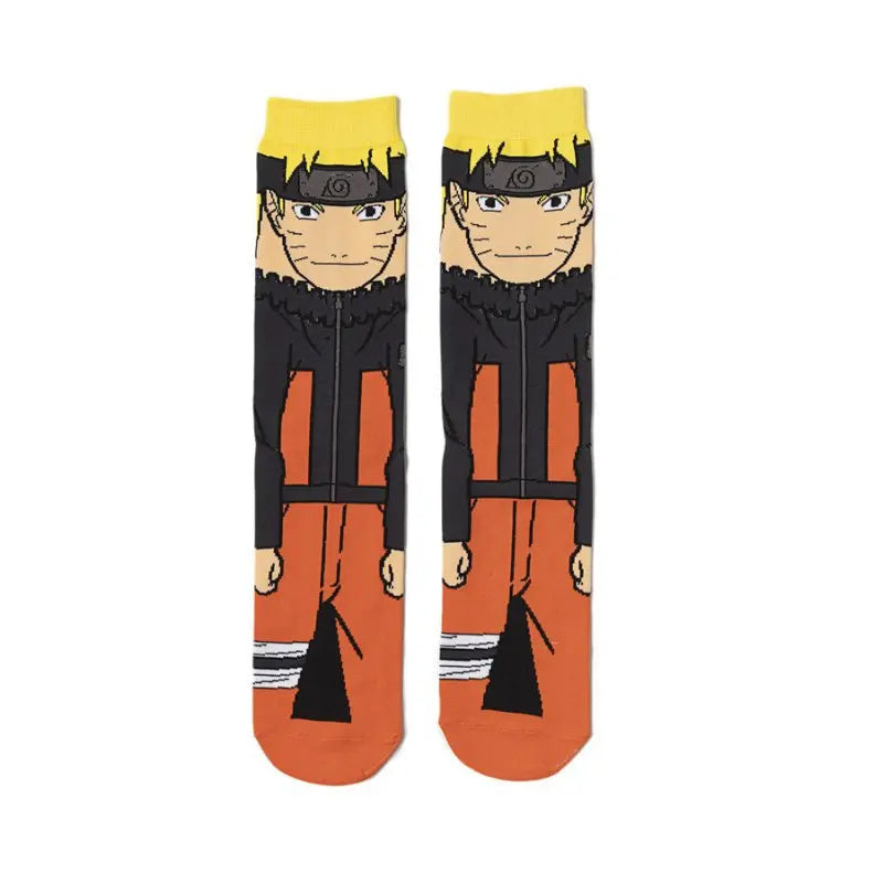 New 1 pair of Bandai cartoon men's and women's socks cartoon personality skateboard socks anime mid tube cotton neutral socks