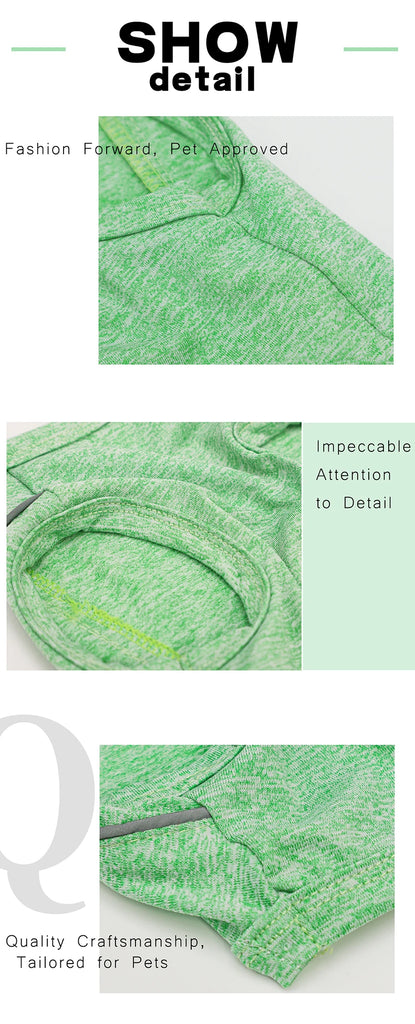Sun Protection Dog Shirts with Reflective Strips, Quick Dry, Soft Stretchy Fabric, Available in Sizes for Small to Large Dogs!